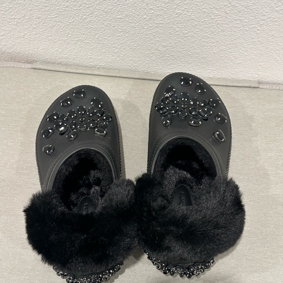 Crocs Classic Lined Clog Simone Rocha Black US women's 7 size Embellished NWT - Picture 6 of 10